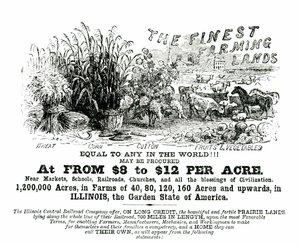 Illinois handbill advertising land for sale by American School